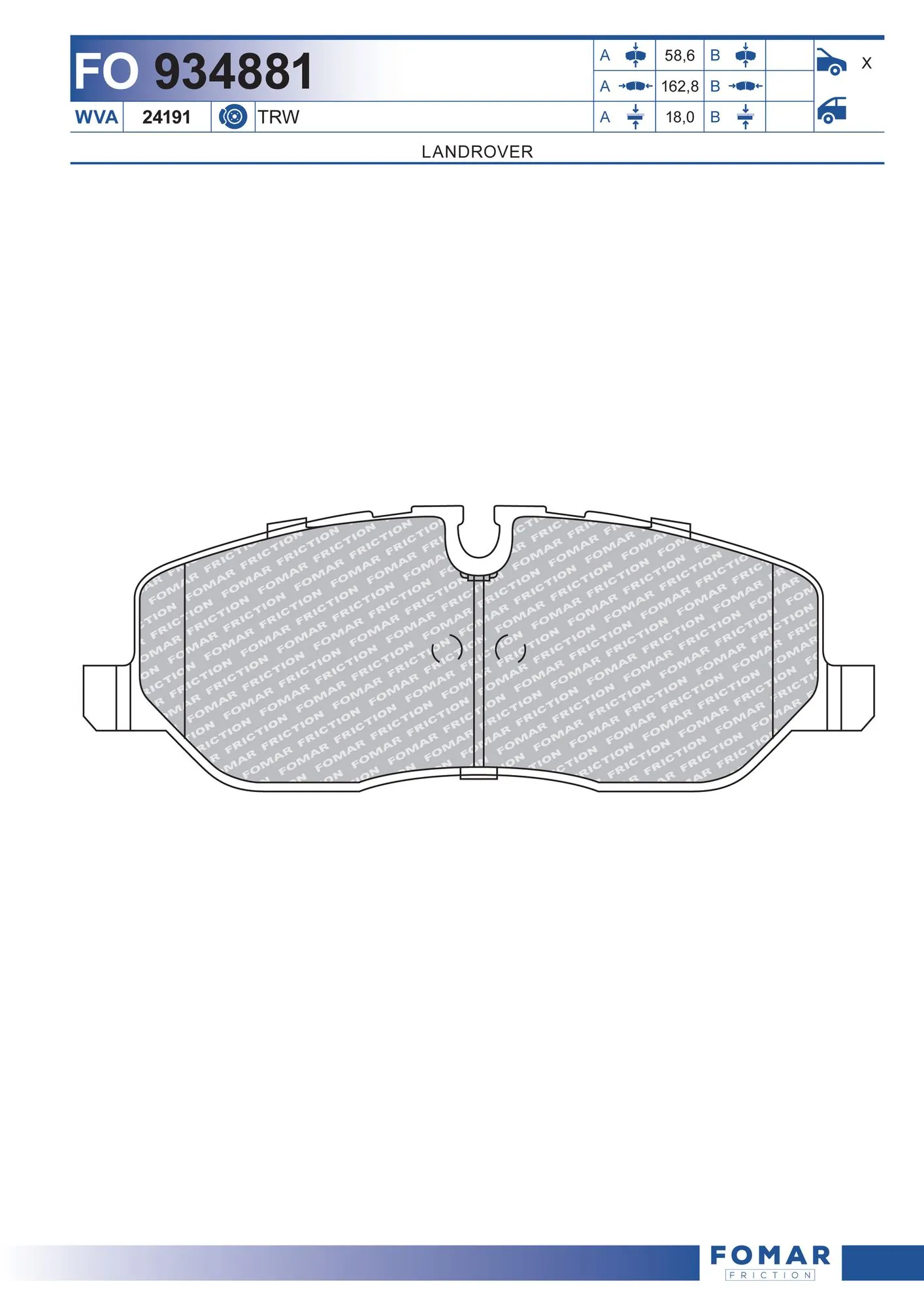 Brake Pad Set, disc brake